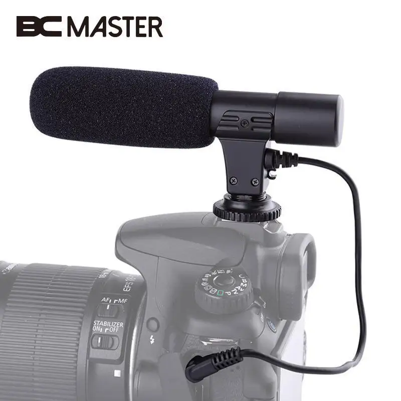 BCMaster портативный 3 5 мм разъем проводной Pro стерео микрофон с записывающим
