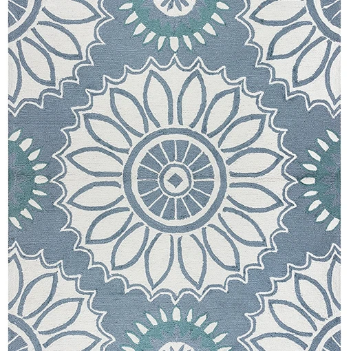Rizzy Home Azzura Hill Collection Tufted Area Rug, 2'6 x 8', Gray,Ivory,Sage Green
