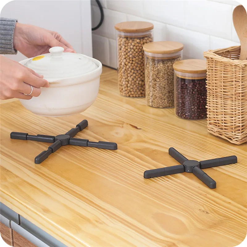 Креативные практичные кухонные принадлежности телескопическое складывание изоляционный коврик Кухонные Принадлежности Коврики для кухонного стола современные