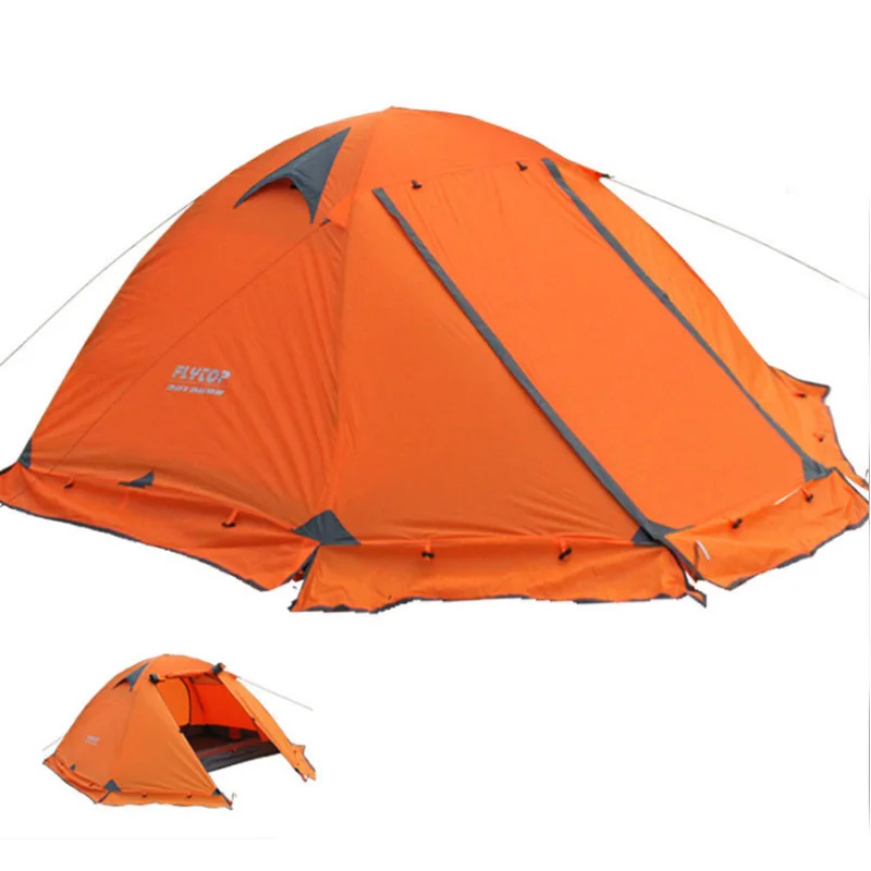 Outdoor Waterproof Camping Tents Double Layer Aluminum Rod Beach Bell Tent 2 Person Tourism