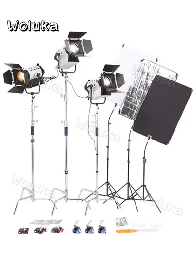 LED200w Film Spotlight Kit Electronic zoom camera photography lighting Double color temperature three-lamp set CD50 T01 | Электроника