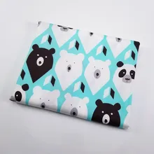 Милый медведь напечатанный Саржа Из Хлопчатобумажной Ткани Лоскутная Ткань для Швейное Ремесло «сделай сам» Ручная работа Стеганая Ткань Материал текстиль постельные принадлежности