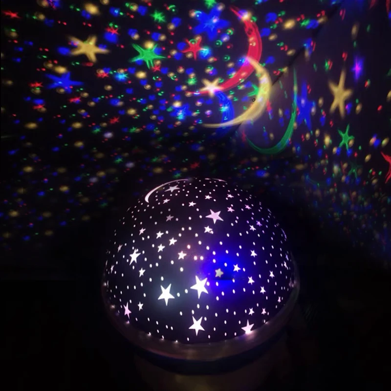 Lámpara Luz Nocturna Juguetes LED Para Niños Proyector Estrella De Luna