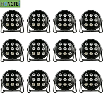 

12pcs /lot 9x12w led par lights+flight case RGBW 4IN1 led PAR DMX512 control led lamp disco lights professional DJ equipment