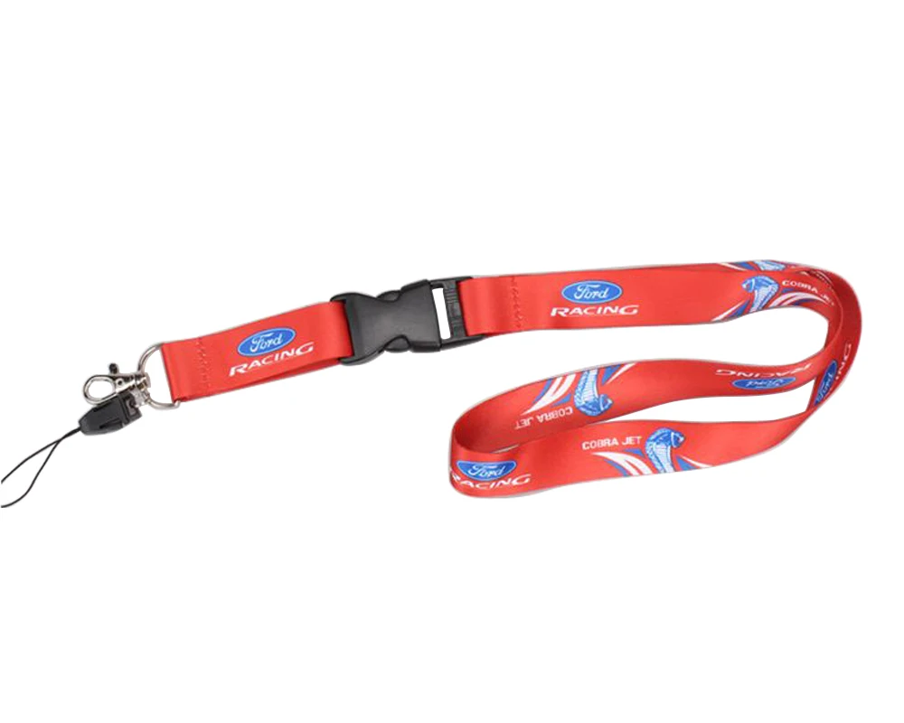 

Universal Car Styling Racing Lanyard with Neck Strap Key Chain for Ford Focus Mondeo Kuga Fiesta Ecosport Mustang Taurus