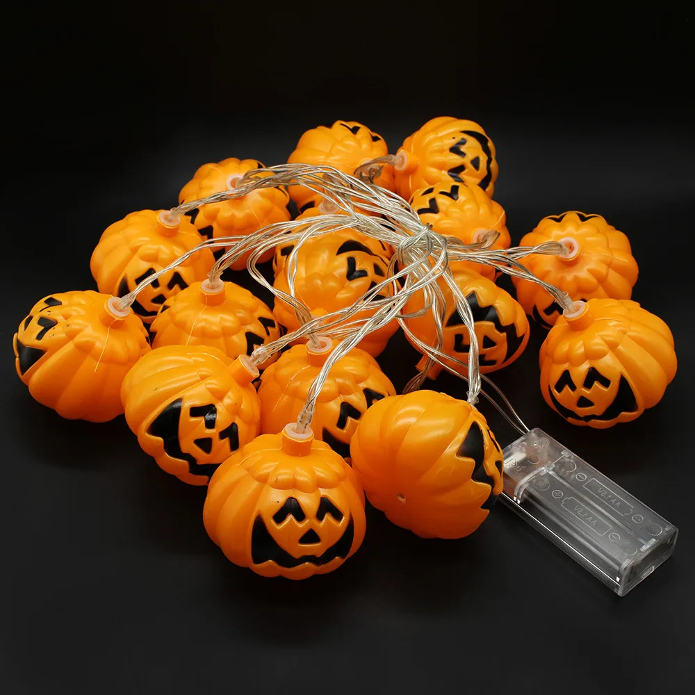 

Halloween Pumpkin LED String Light Battery Powered Christmas Garland Jack-Lantern Outdoor Garden Fence Balcony Party Decoration
