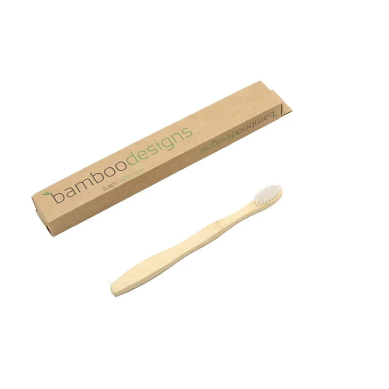 

2pcs FDA Certification Flat Handle Kid Child Natural Eco Friendly Travel Cepillos De Dientes Tooth Teeth Brush Bamboo Toothbrush