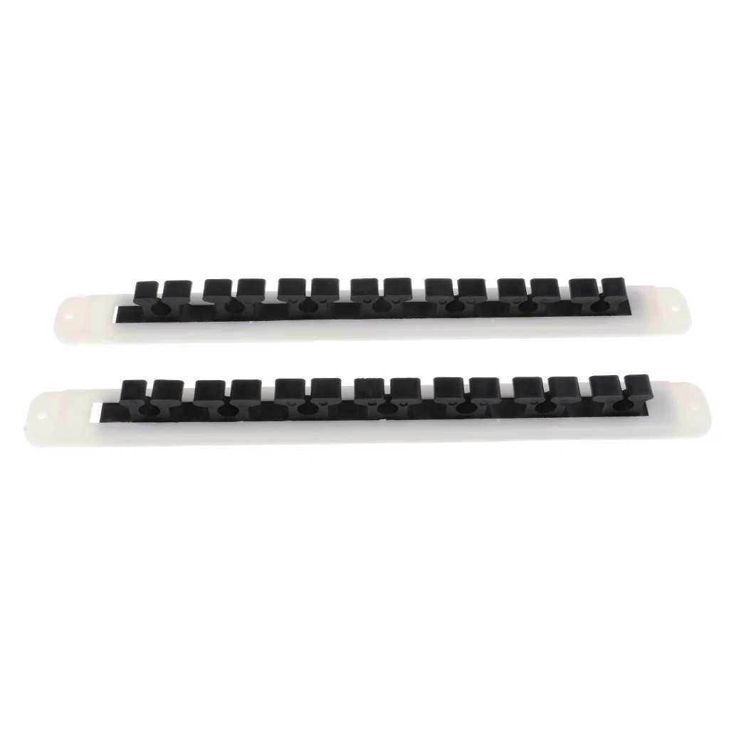 

2 Pieces Wall Mount Fishing Rod Holder Horizontal 7-Rod Black Fishing Rod Rack