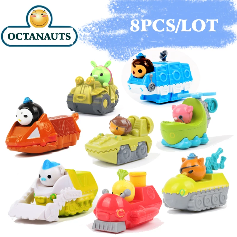 

8pcs/Lot Octonauts Toys Mini Naval Boat Ship Submarine with Octonauts Figures Baby Xmas Gift