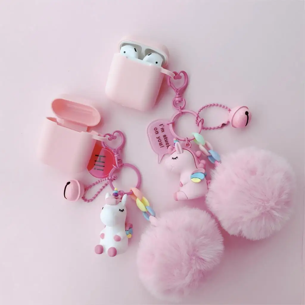 Для наушников airpods милый игрушечный мешок с единорогом для iphone защитный чехол