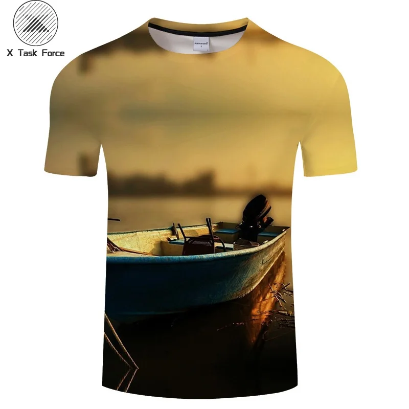

3D Funny T Shirt Fish Accessories Present Custom T-Shirt For Men Fisherman New 2019 Hip Hop X Task Force