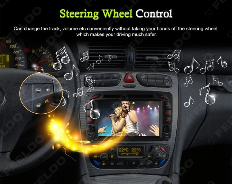 Clearance FEELDO 7" Android 6.0 (64bit) DDR3 2G/16G/4G Car DVD GPS Radio Head Unit For Mercedes Benz Vaneo/Viano/Vito/C-Class W203 #2782 10