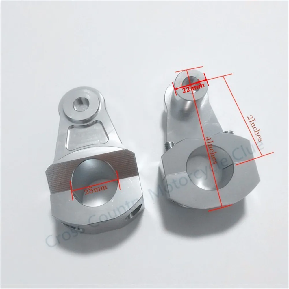 Универсальный 2 дюймов поворотными мотоцикл образного руля для 22 мм/28 мм баров зажим для Марка Triumph BMW KTM Honda Yamaha Сузуки Кавасаки
