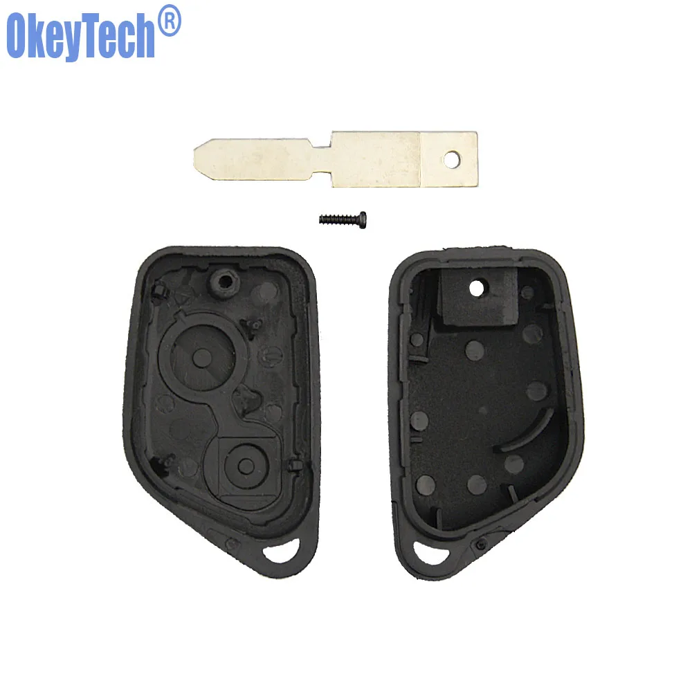 OkeyTech 2 кнопки корпус автомобильного ключа дистанционного управления для peugeot 106 205 206 306 307 405 406 Авто сменный Футляр для ключей для Citroen Ключ Брелок Обложка