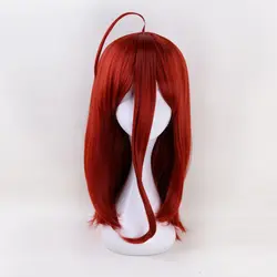 Земля блестящие киноварь красный парик Косплэй костюм Синтетический волос Хэллоуин вечерние играть парики