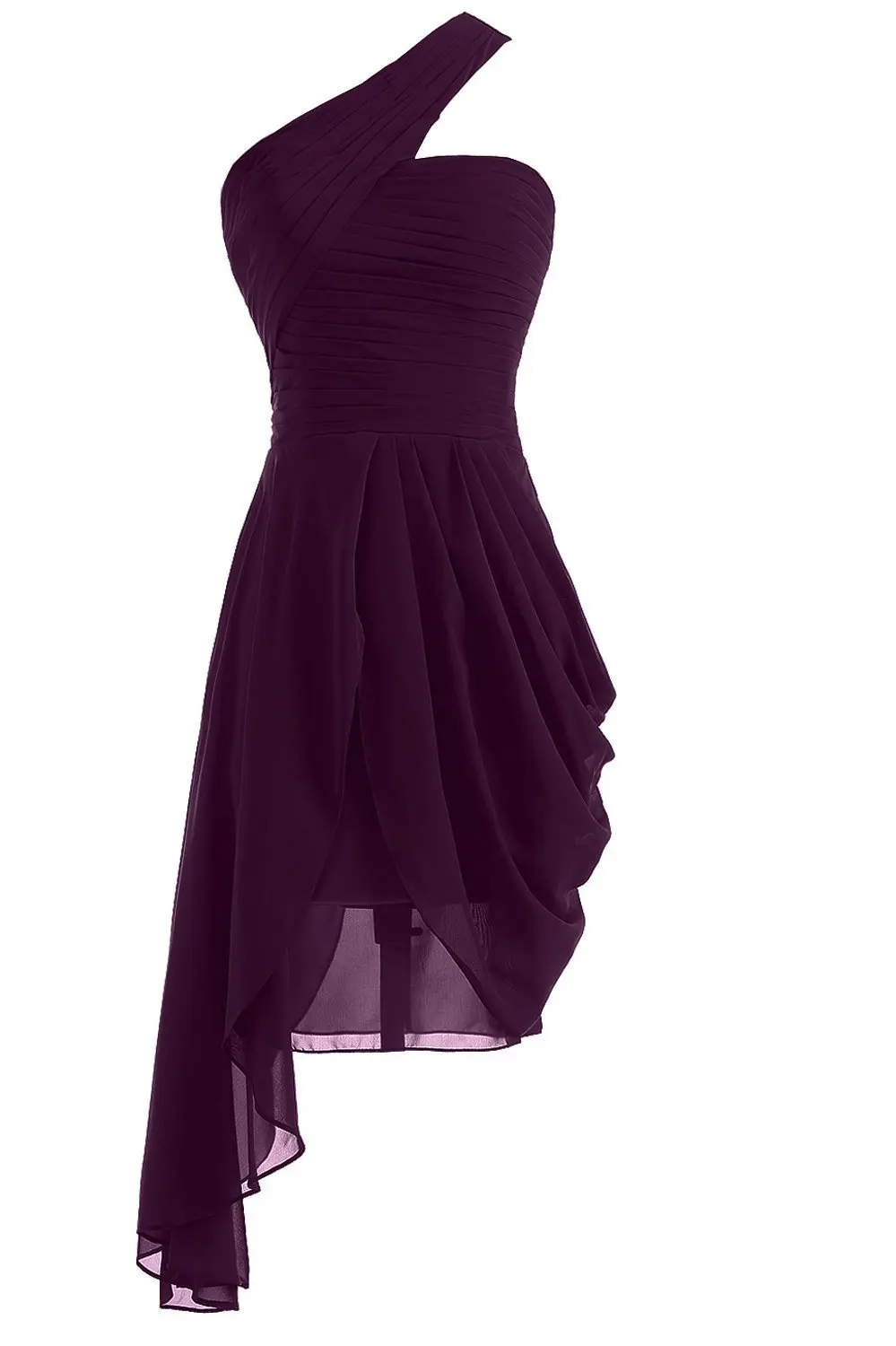 Elegant Sleeveless Knee Length Short Chiffon Bridesmaid Dress