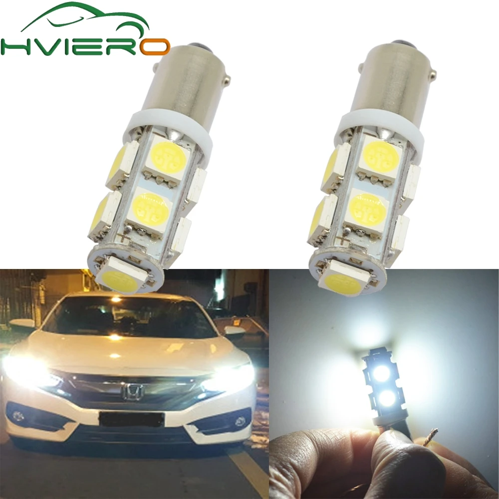 

wholesale High Quality White 1pcs Car Marker Lamps T11 Ba9s T4w 9smd 9 Smd 5050 Led Auto License Plate Light Door Bulb Dc 12v