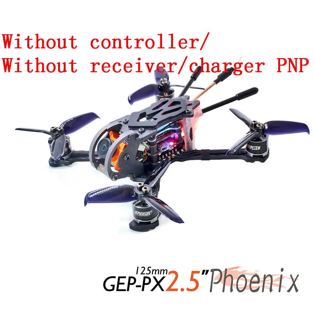 GEP-PX2.5 Phoenix 600TVL камера 125 мм FPV гоночный Дрон RC Квадрокоптер Дрон запчасти w/Frsky приемник BNF - Цвет: PNP Version