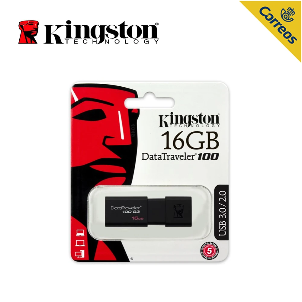 Kingston Технология USB 3,0 Флешка 16 ГБ USB флеш-накопитель умственная высокая скорость Флешка-ручка кольцо памяти флеш-память USB DT100G3