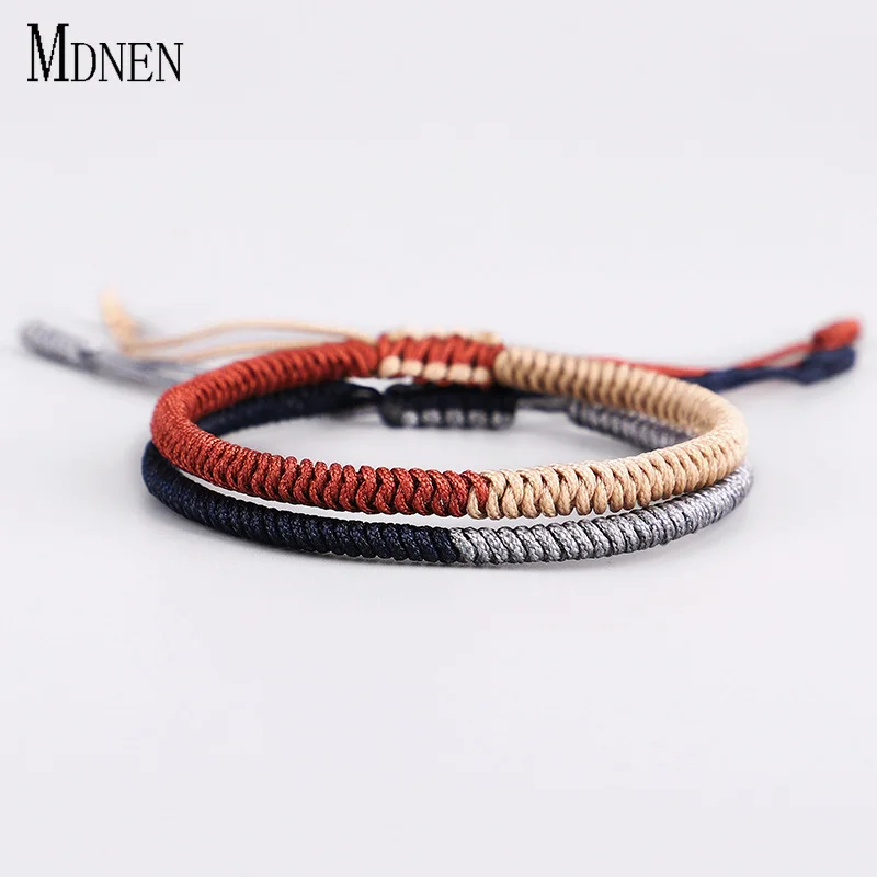 

MDNEN Tibetan Buddhist Good Lucky Rope Tibetan Bracelets Bangles Lover Handmade King Kong Braided Knot Bohemia Cotton Bracelet