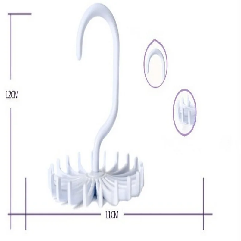 IVYSHION бренд белый 360 градусов вращающийся стеллаж вращающийся крючок 20 галстуков/ремни/шарфы подвесной органайзер для дома 1 шт. 11x12 см