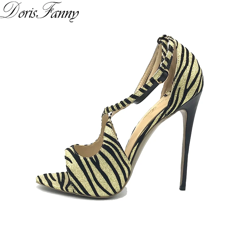 DorisFanny ankle strappy open toe sandals women 2018 summer shoes