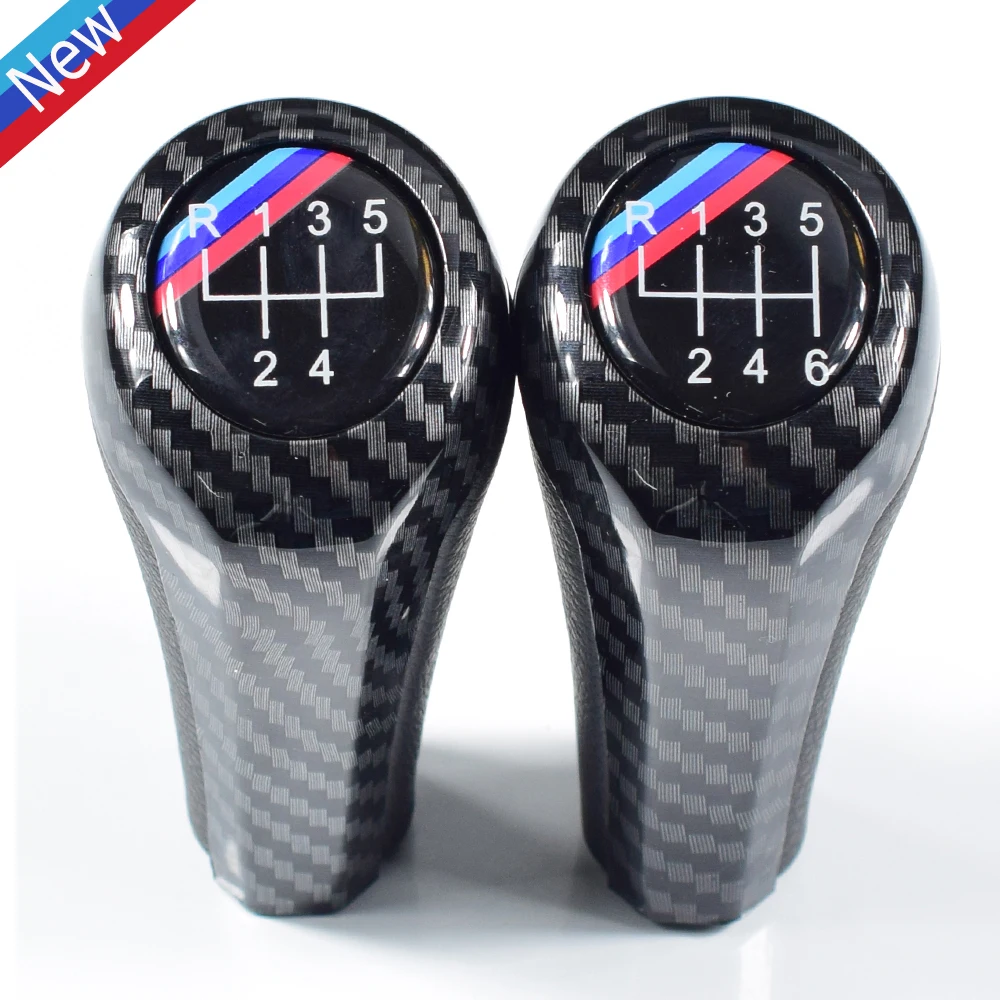 Racing 5 6 Speed Carbon Color Gear Shift Knob Handle Knob For BMW Sport