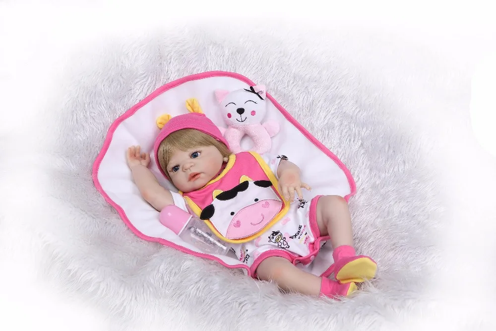 NPK кукла 19 дюймов 48 см Reborn Baby Dolls полностью силиконовая кукла Reborn Bebe виниловые игрушки подарки милые пламаты для девочек и мальчиков bonecas