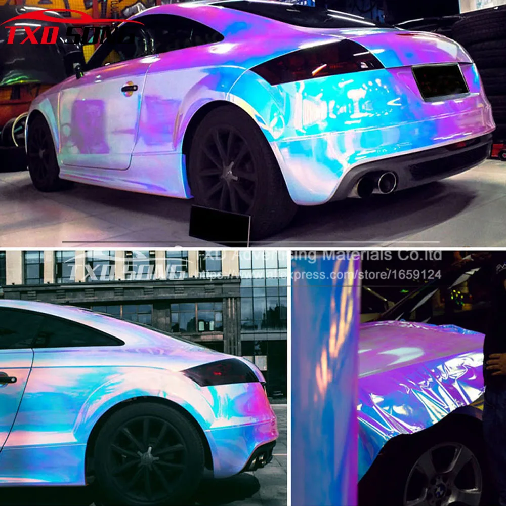 Car Vinyl Wrap, Holographic Chrome Wrap