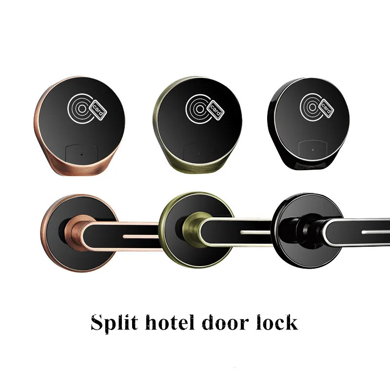 

Zinc Alloy Silver Split Keyless Intelligent Digital Rfid Card Door Lock Security Electric Lock For Home or Hotel