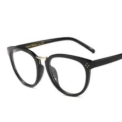 Модные женские очки оправа винтажные круглые очки для женщин прозрачные очки прозрачные леопардовые очки оправа для женщин