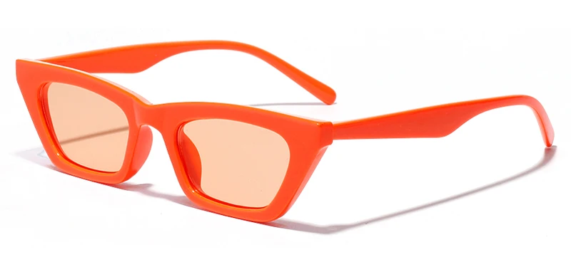 orange Peekaboo Ретро Разноцветные солнцезащитные очки для женщин цвет желтый, синий; размеры 34-43 красочные Защита от солнца очки женский подарок украшение Вечерние - Цвет линз: orange