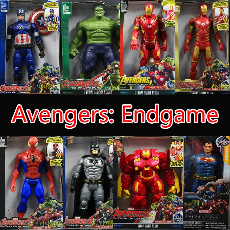 

Avengers Sound and Light Edition 12-inch Avengers 2 Iron Man Hulk US Captain Raytheon Spider-Man Doll Toys