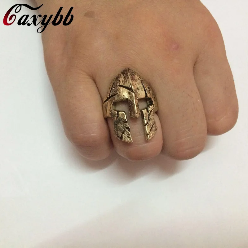 Бренд caxybb спартанская Маска Кольца для мужчин новый стиль панк Рок Мода 2017