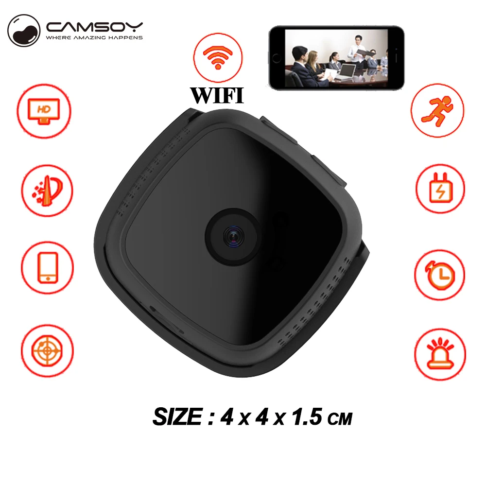 

Camsoy C9 mini camara wifi With Smartphone App Video Recording IP Micro camcorder Motion Dtection P2P Car DVR Mini Cam
