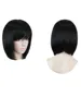 Black Wig Fei-Show Synthetic Heat Resistant Fiber Wavy Hair Student Bob Hairpiece Peruca Pelucas Costume Cos-play Short Peruca ► Photo 2/3