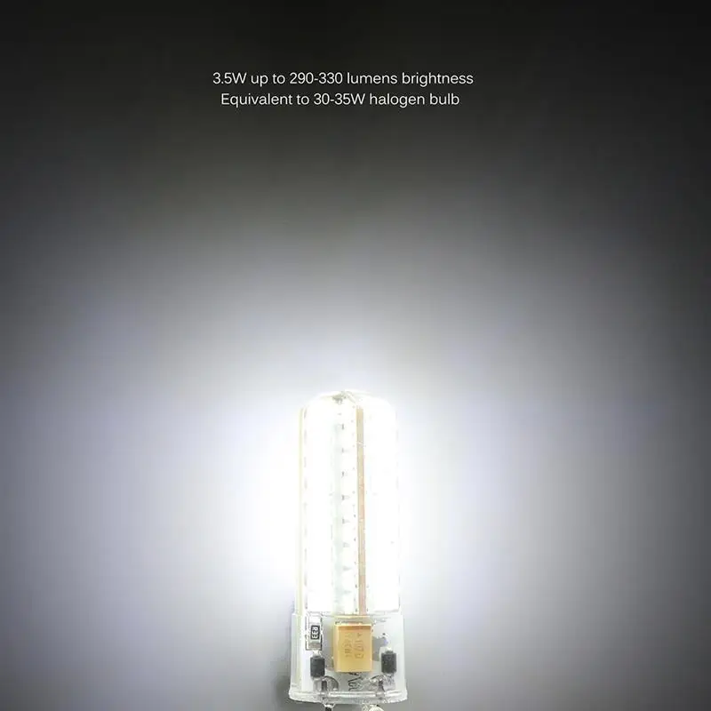 12 В G6.35 72-светодиодный свет лампы 7 Вт SMD2835 кремния теплый белый эквивалент 60 Вт галогенная лампа для дома Хрустальное ламповое освещение