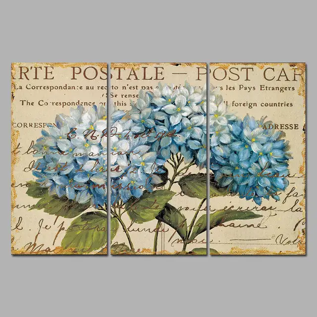 Tienda Online Moda Retro Letras Azul Flores Imagen 3 Unids