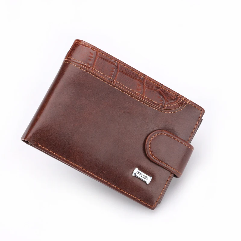  Fashion Slim Small Wallet Men with Coin Pocket Black Brown Hasp Short Design Mini Male Wallet Card Holder us Dollar Wallet 