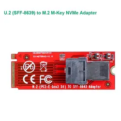 U.2 SFF-8639 для M.2 M ключ NVMe адаптер карты мини САС к M.2 m-ключ NVMe SFF-8639 адаптер с SFF-8639 кабель IO-M2TO8643