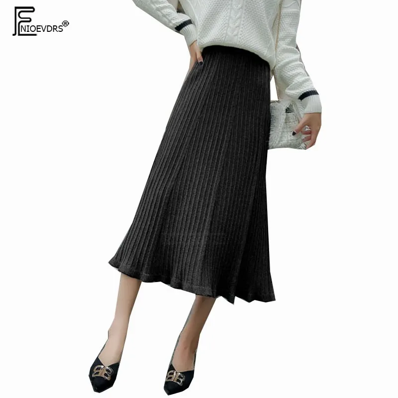 Autumn Winter Long Skirts Women Fashion Casual Cute Sweet Girls Preppy