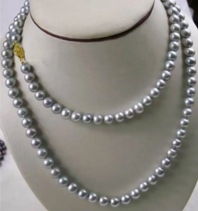 

ddh001557 REAL CHARMING 9-10MM 51INCH SOUTH SEA GRAY NATURAL PEARL NECKLACE GOLD CLASP 28% Discount