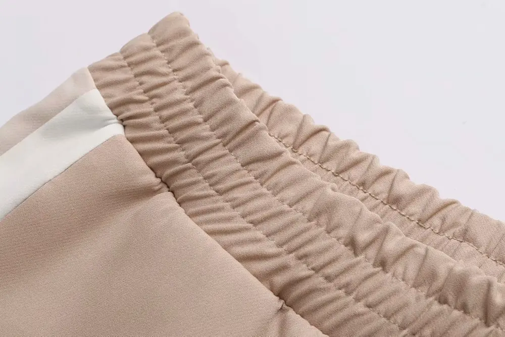 Obrix трендовый спортивный стиль набор для женщин розовая куртка ветровка пуловер на молнии длинный рукав эластичный пояс брюки