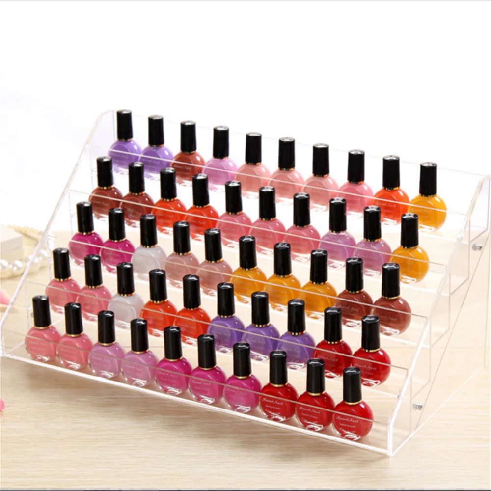 Beauty Makeup Nail Polish Storage Acrylic Makeup Organizer Rack Display