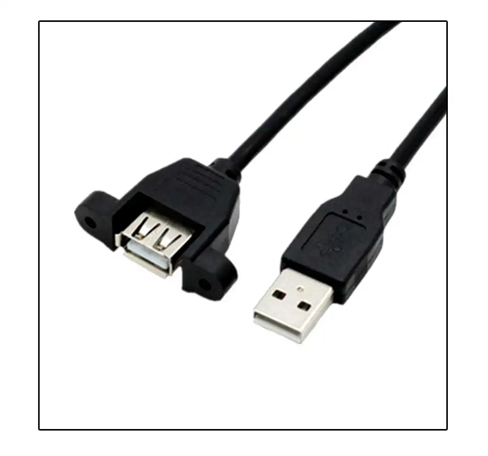 USB 2.0 Extension Cord With Ear USB extension Cable Can Be Fixed With Screw Hole Case Baffle 30 50 100 150 200 300 cm 2018 New (6)