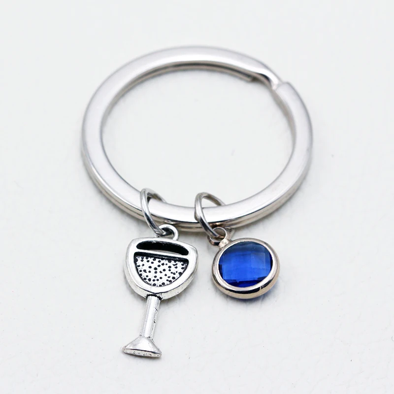 Red Wine Glass/2020 New Car Keychain/Birthstone Pendant Key Chain/Sister Girlfriend Gift/Women Fashion Jewelry | Украшения и