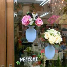 Креативные настенные всасывающие вазы садовые гаджеты бонсай растения обслуживание резиновые силиконовые Цветочные Бутылки Декоративные наклейки для дома