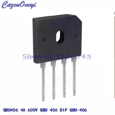 

5pcs/lot GBU406 Bridge Rectifier Diode 4A 600V GBU-4 (SIP-4) Single Phase Full Wave 4 Amp 600 Volt GBU 406 In Stock