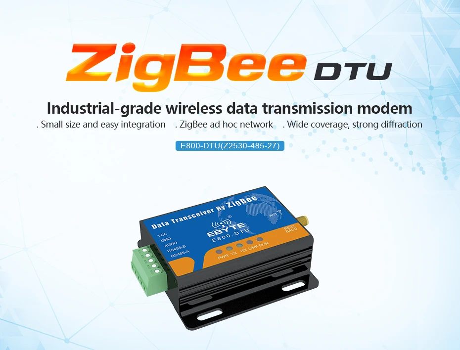 E800-DTU(Z2530-485-27) Zigbee CC2530 RS485 Transceiver (1)