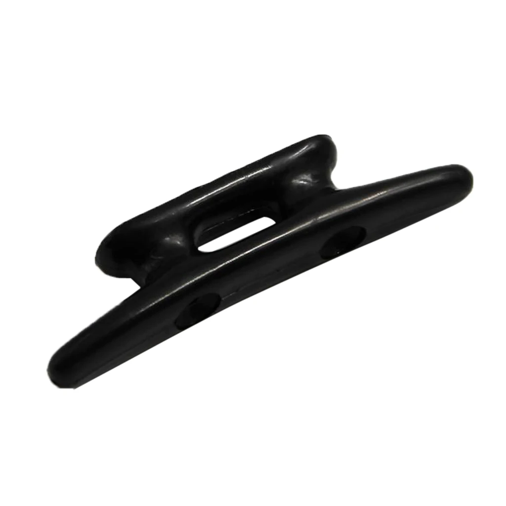 1 Piece Nylon Boat Marine or Dock Cleats Heavy Duty Black Nylon 3 inch Open Base Cleat 75mm Black Anchor Cleat